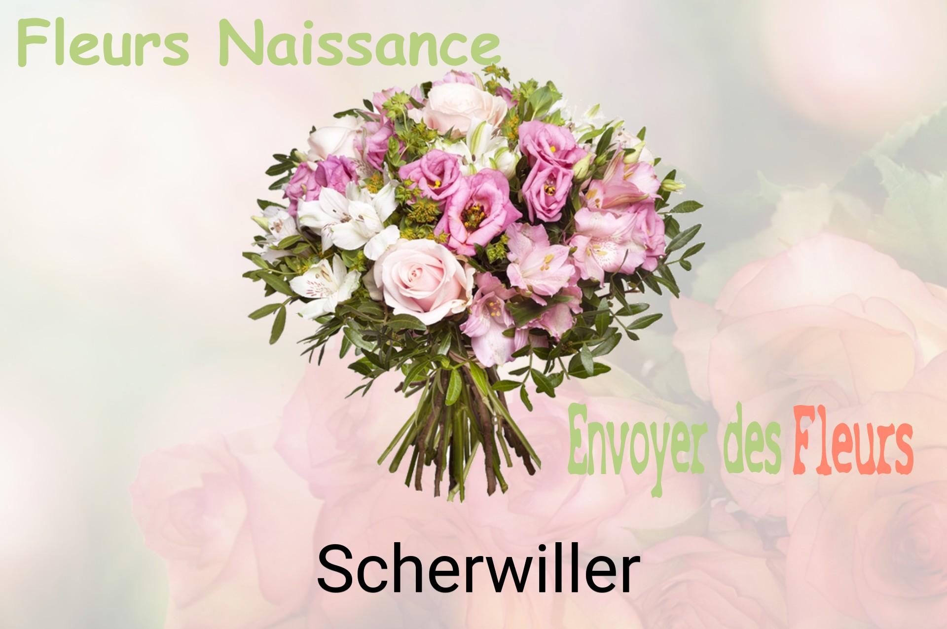 Bouquet de fleurs de naissance livré à Scherwiller